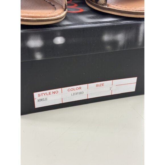 Cccoci Ladies Adele Leopard Print Cut-Out Sandals Size 7 With Open Toe & Low Hee - Picture 7 of 7